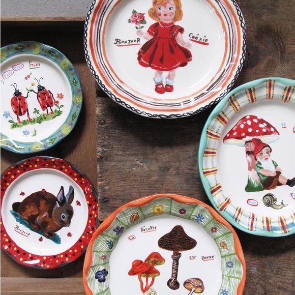 Anthropologie Nathalie Lete ceramic 10” dinner plate. - Picture 7 of 7